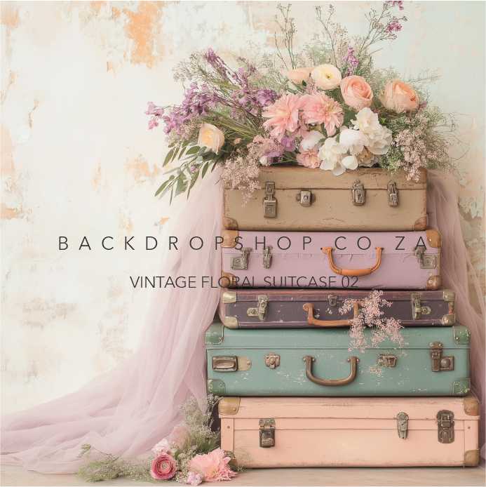 VINTAGE FLORAL SUITCASE 02