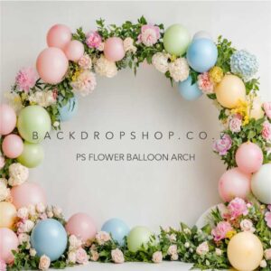 PS Flower Balloon Arch Backdrop