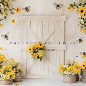 Sunflowers and Bees 05 Backdrop