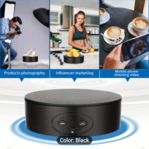 Black 360 degree rotating display stand