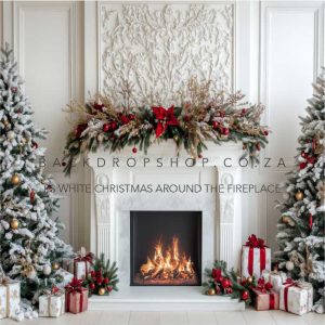 PS White Christmas Around The Fireplace