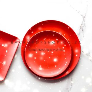 CHRISTMAS RED PLATES
