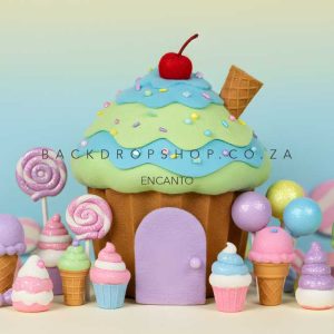 Encanto 376 - Cupcake sweets birthday balloons
