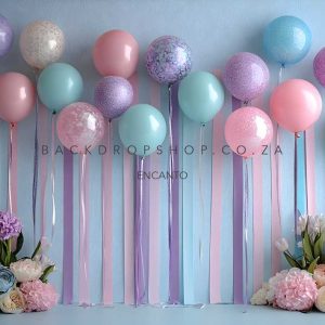 Encanto 378 - Colourful curtain with balloons