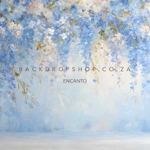 Encanto 389 - Blue flower curtain