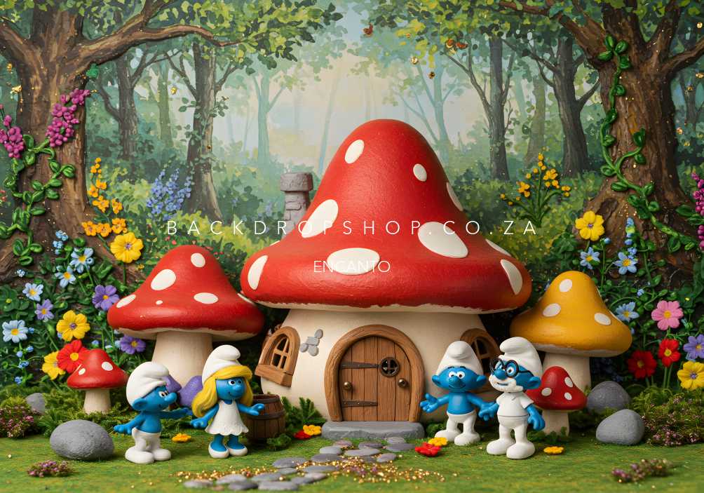 Encanto 403 – Smurf mushroom forest birthday