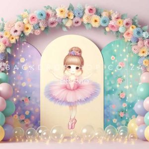 Encanto 412 - Ballerina birthday balloons pastel colours
