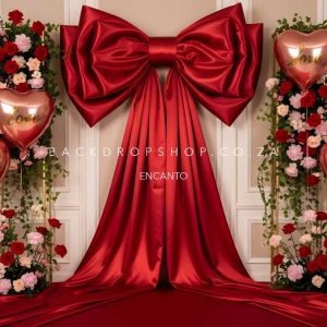 Encanto Valentines hearts ribbon bow love red balloons 34