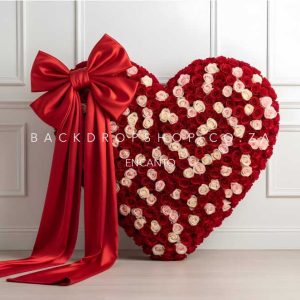 encanto valentine heart roses red bow