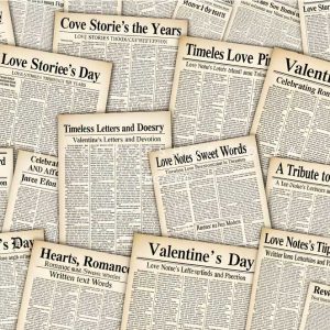 encanto valentine newspaper print