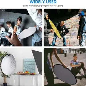 Neewer 80cm 5-in-1 Portable Round Light Reflector Collapsible Multi-Disc with Single Grip and Bag